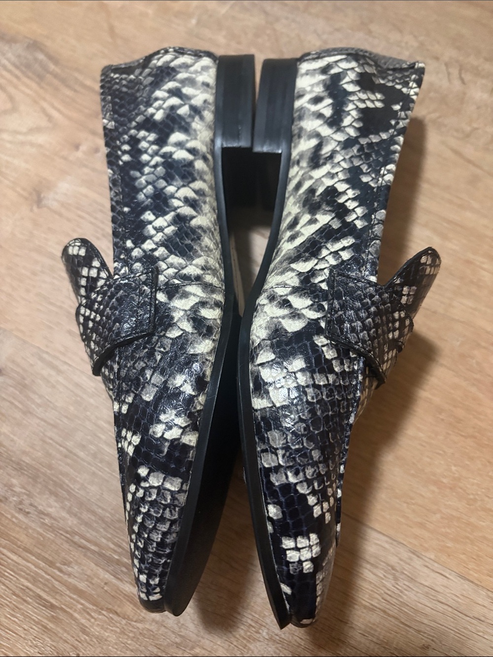 NWOT Marc Fisher LTD Chang snake-print loafers Shoes 9 1/2 - Picture 4 of 5